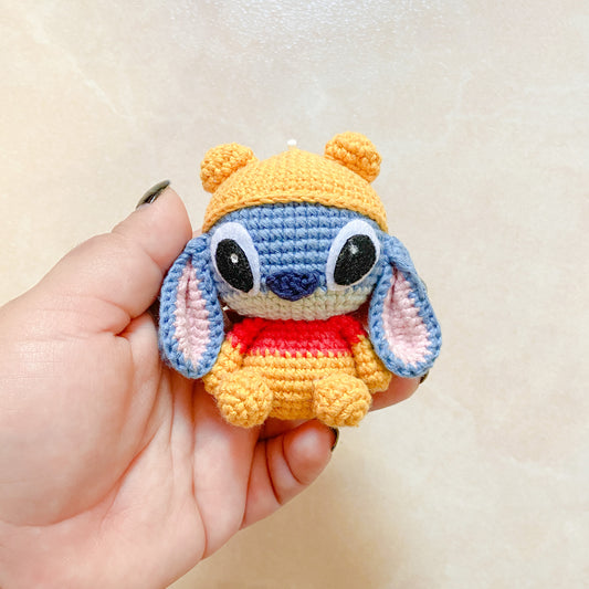 Stitch in Winnie the pooh Suit